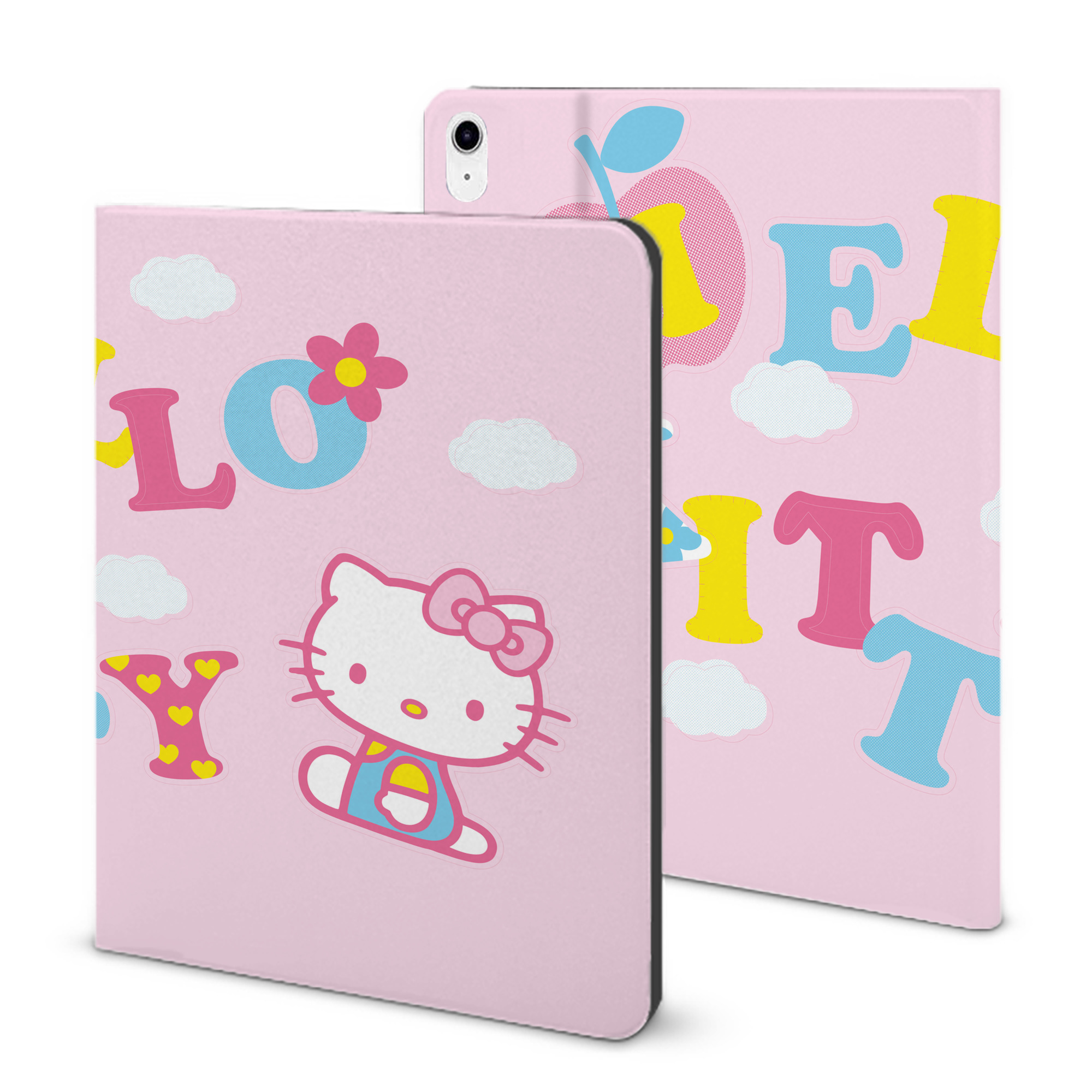 （画像用） Hello Kitty ハローキティ IPad ケース ブック型 PUレザー TPU 耐衝撃 軽量 薄型 ペン収納なし 全面保護 IPad 各モデル対応